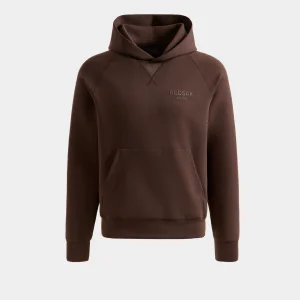Brown BARRY UNISEX HOODIE WITH LOGO HOOD
