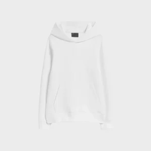 white BRIAR UNISEX COTTON HOODIE