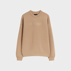 Brown BRYN UNISEX COTTON CREW SWEATSHIRT