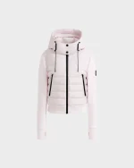 CASSA WOMEN'S CROP LIGHT DOWN & NEOPRENE BOMBER JACKET