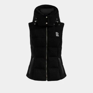 CASSIDY WOMEN'S KNIT VEST WITH REMOVABLE HOOD