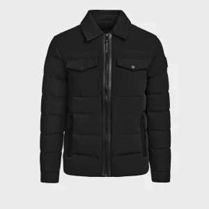 ORNO MEN'S QUILTED DOWN SHIRT JACKET