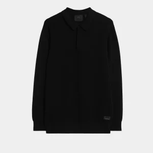 RICHARD MEN'S KNIT POLO SWEATSHIRT