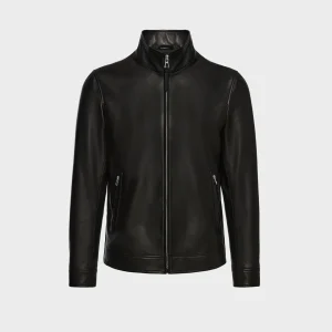 STEVEN MEN'S LEATHER MOTO JACKET