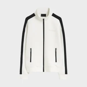 FOREST MEN'S ZIP-UP SWEATSHIRT WITH SIDE STRIPE