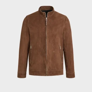 STEVEN MEN'S SUEDE MOTO JACKET