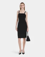 LAURENS WOMEN'S MIDI DRESS WITH STRAP DETAIL