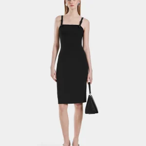 LAURENS WOMEN'S MIDI DRESS WITH STRAP DETAIL