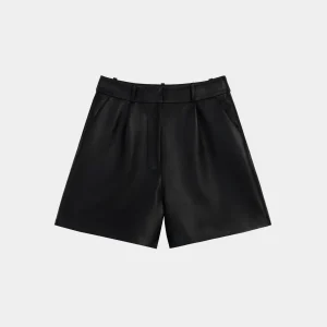 TERRIE X WOMEN'S LEATHER TAILORED SHORTS
